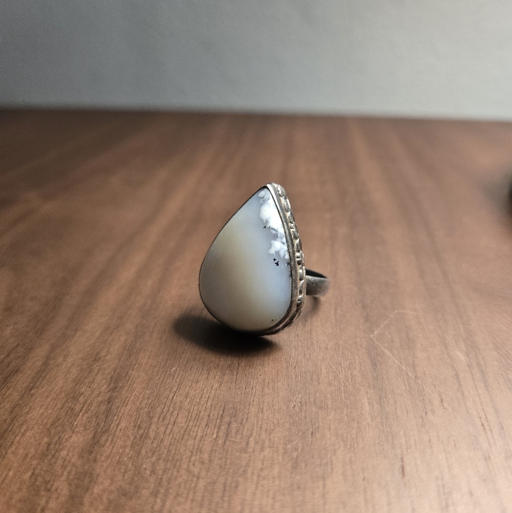 VINTAGE Dendritic opal, 925 Sterling Silver